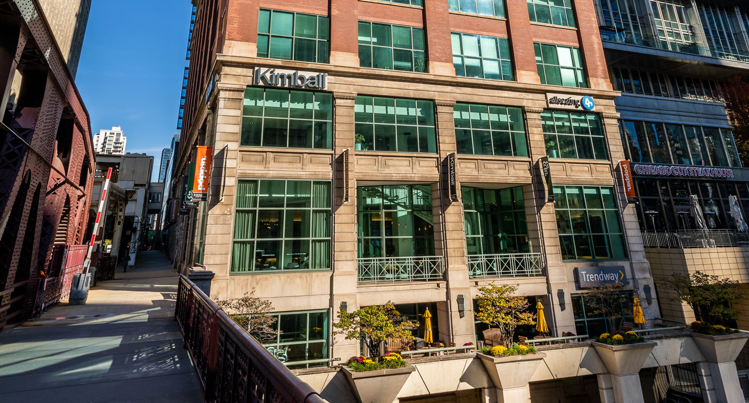 glass and brick architecture of a multi-story building