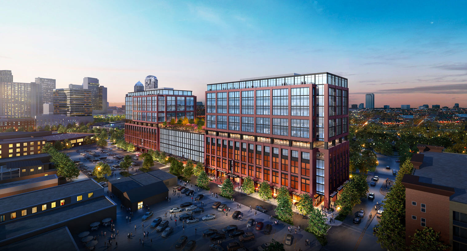 The Assembly office building with rooftop courtyard in downtown Chicago