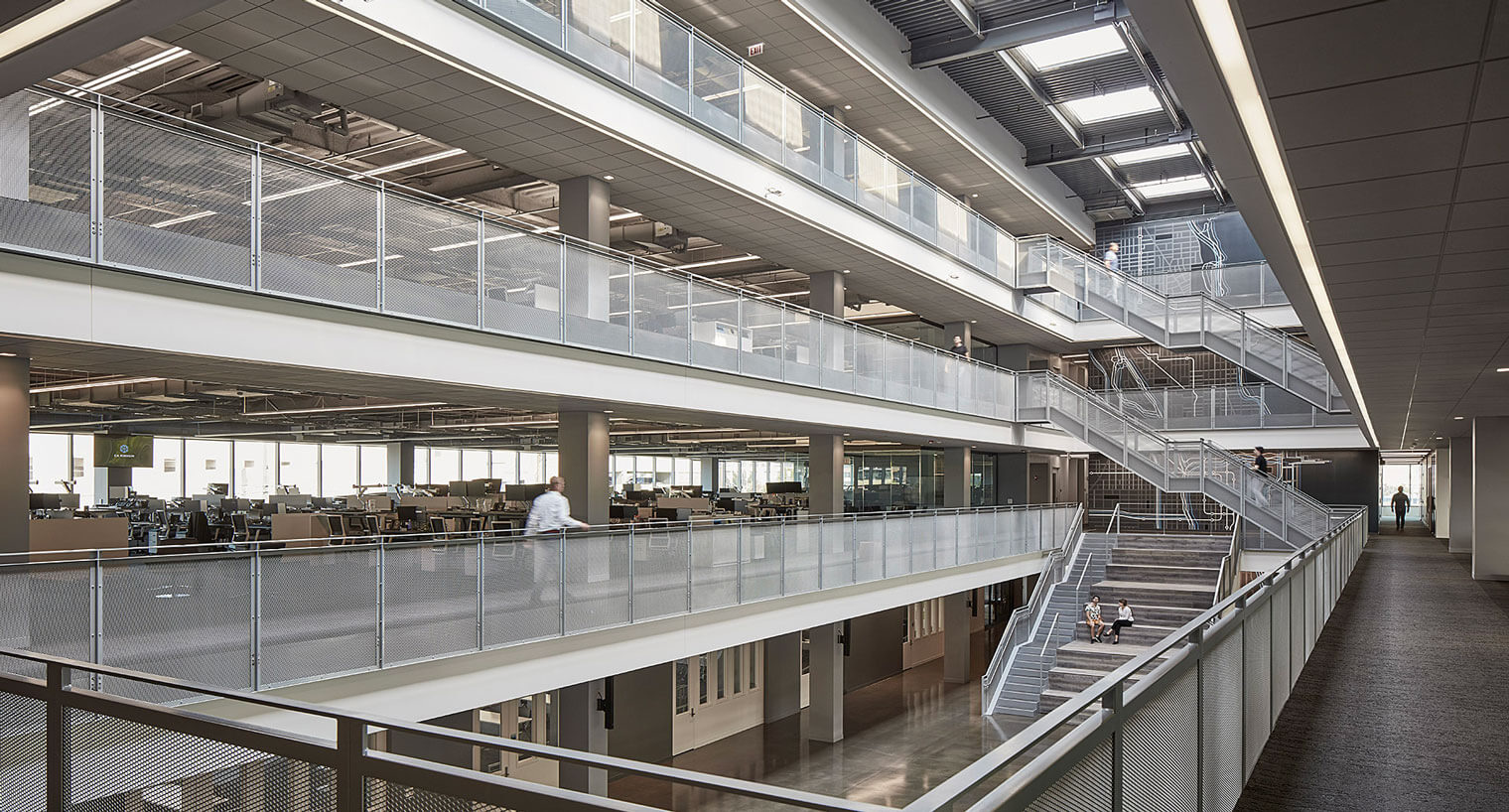 Interior stairwell of the of the CH Robinson building