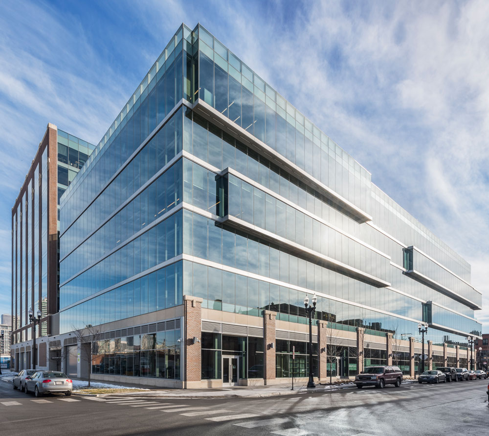 Google Midwest HQ building on city street