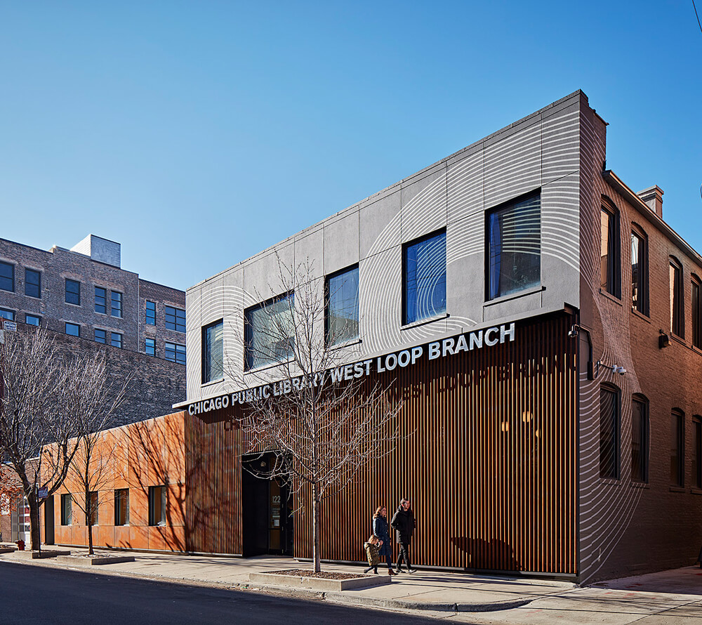 Street view of the chicago public library west loop branch